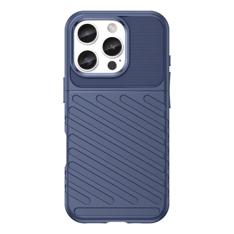 Etui silikonowy pancerny pokrowiec na iPhone 16e Thunder Case - niebieski HURTEL