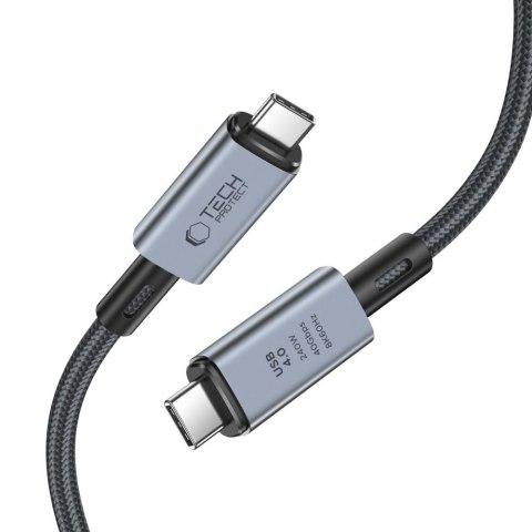 Kabel przewód USB-C PD 240W 8K 40Gbps 2m - szary Tech-Protect