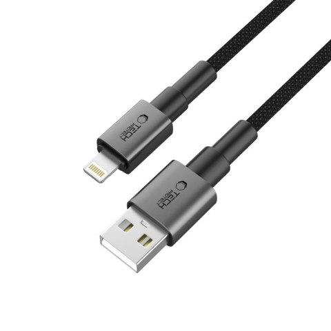 Kabel przewód UltraBoost DNA USB-A - iPhone Lightning 15W 2.4A 100 cm - szary Tech-Protect