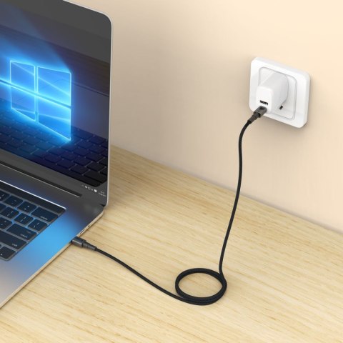 Kabel przewód UltraBoost DNA USB-C PD 100W 5A 100 cm - szary Tech-Protect