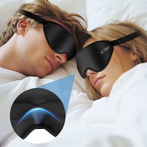 Maska do spania na oczy Eyeshade Sleep Mask - czarna Tech-Protect