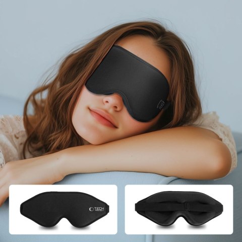 Maska do spania na oczy Eyeshade Sleep Mask - czarna Tech-Protect
