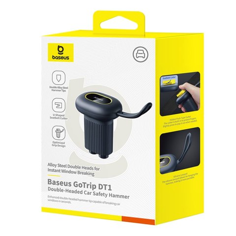 Młotek bezpieczeństwa awaryjny do wybicia szyby samochodowej z nożem do pasów BASEUS