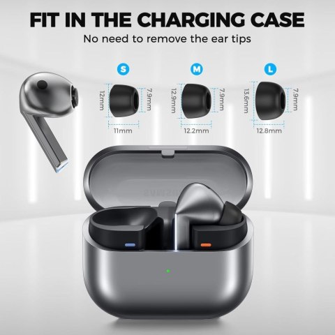 Nakładki do słuchawek Samsung Galaxy Buds 3 Pro w rozmiarach S / M / L czarne - 3 szt. Tech-Protect