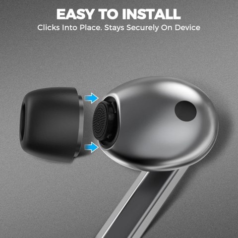 Nakładki do słuchawek Samsung Galaxy Buds 3 Pro w rozmiarach S / M / L czarne - 3 szt. Tech-Protect