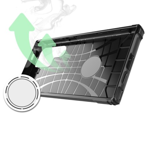 Pancerne hybrydowe etui na Samsung Galaxy S25 Edge Hybrid Armor - czarne HURTEL