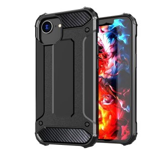 Pancerne hybrydowe etui na iPhone 16e Hybrid Armor - czarne HURTEL