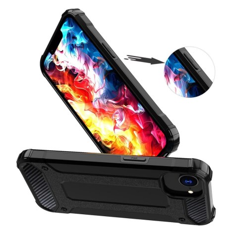 Pancerne hybrydowe etui na iPhone 16e Hybrid Armor - czarne HURTEL