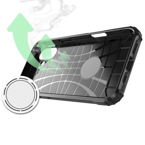 Pancerne hybrydowe etui na iPhone 16e Hybrid Armor - czarne HURTEL