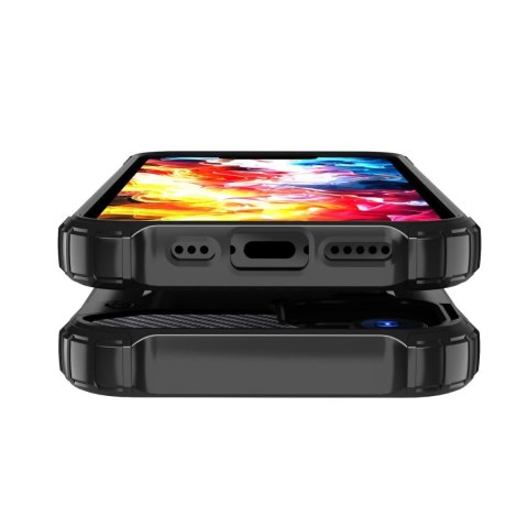 Pancerne hybrydowe etui na iPhone 16e Hybrid Armor - czarne HURTEL