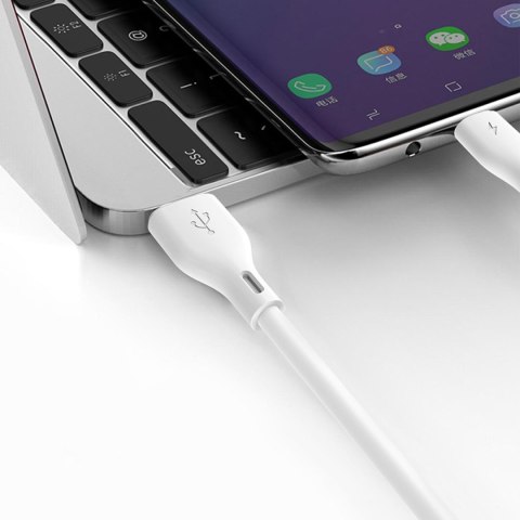 Przewód kabel USB-A USB-C 5A 1m - biały DUDAO