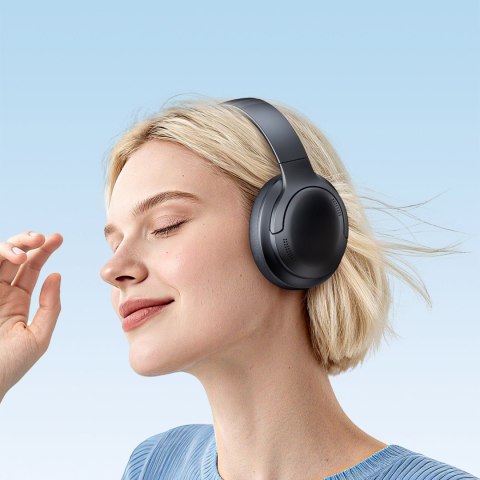 Słuchawki bezprzewodowe nauszne mocny bas Bass BH1 Bluetooth - czarne BASEUS