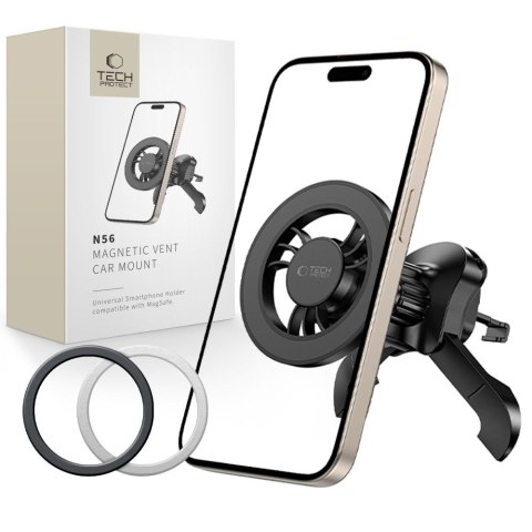 Uchwyt samochodowy N56 do smartfona na kratkę MagSafe - czarny Tech-Protect
