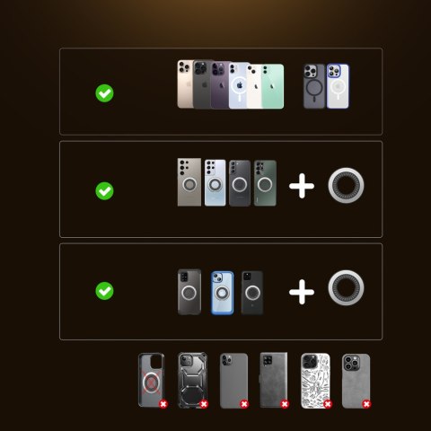 Uchwyt samochodowy magnetyczny do smartfona na deskę rozdzielczą MagSafe - czarny JOYROOM