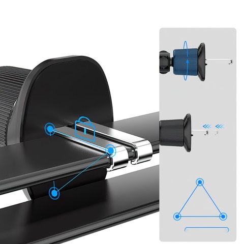 Uchwyt samochodowy z ładowarką indukcyjną wentylatorem do telefonu na kratkę nawiewu Qi MagSafe 15W WOZINSKY
