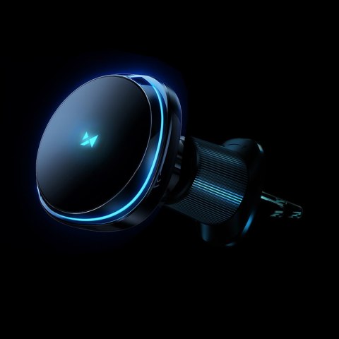 Uchwyt samochodowy z ładowarką indukcyjną wentylatorem do telefonu na kratkę nawiewu Qi MagSafe 15W WOZINSKY