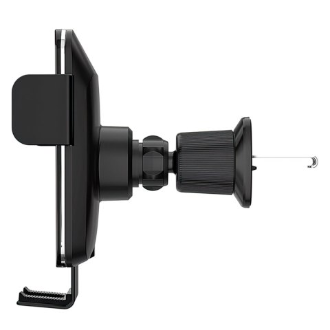 Uchwyt samochodowy zaciskowy z ładowarką indukcyjną do telefonu na kratkę 15W - czarny WOZINSKY