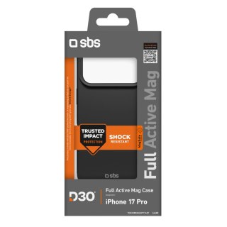 Etui case na iPhone 17 Pro z technologią D3O Full Active Mag - czarne SBS