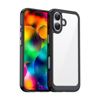 Etui case pokrowiec na iPhone 17 Outer Space - czarne przezroczyste HURTEL