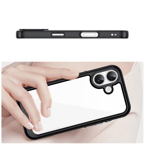 Etui case pokrowiec na iPhone 17 Outer Space - czarne przezroczyste HURTEL