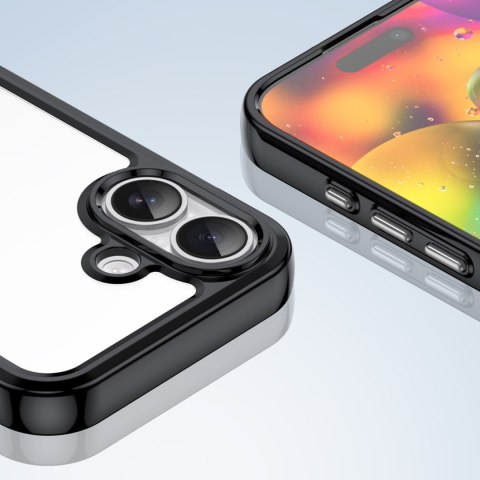 Etui case pokrowiec na iPhone 17 Outer Space - czarne przezroczyste HURTEL