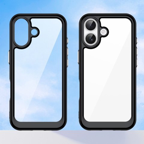 Etui case pokrowiec na iPhone 17 Outer Space - czarne przezroczyste HURTEL