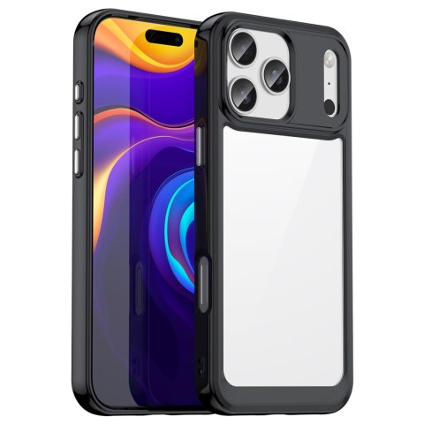 Etui case pokrowiec na iPhone 17 Pro Max Outer Space - czarne przezroczyste HURTEL