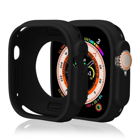 Etui na Apple Watch Series 10 46 mm Silicone Watch Case - czarne HURTEL