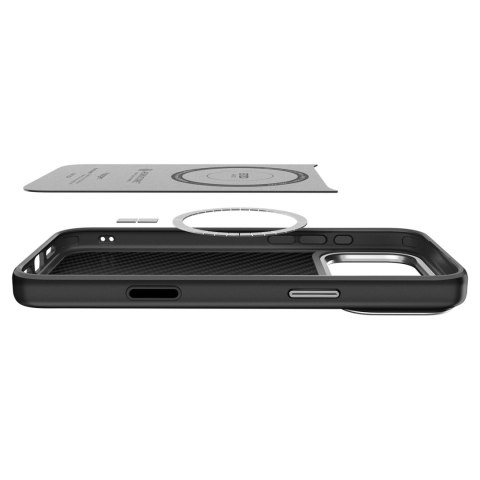 Etui ochronne case na iPhone 17 Pro Max Enzo Aramid T MagSafe - czarno-srebrne SPIGEN