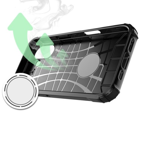 Etui pancerne na iPhone 17 Hybrid Armor - czarne HURTEL