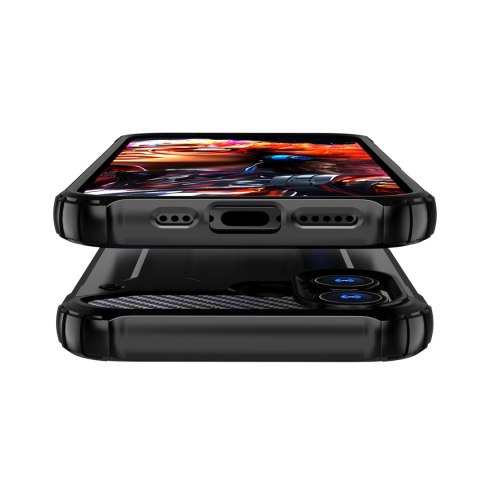 Etui pancerne na iPhone 17 Hybrid Armor - czarne HURTEL