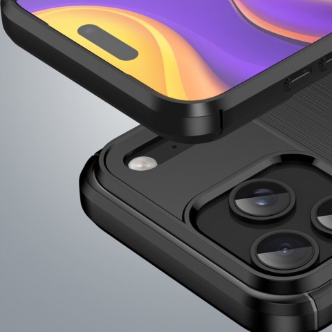 Etui pokrowiec ochronny na iPhone 17 Pro Max Carbon Case - czarne HURTEL