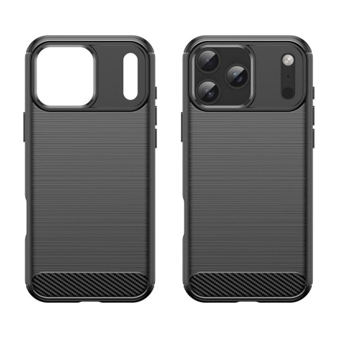 Etui pokrowiec ochronny na iPhone 17 Pro Max Carbon Case - czarne HURTEL