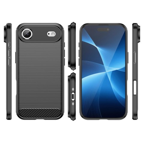 Etui pokrowiec plecki na iPhone 17 Air Carbon Case - czarne HURTEL