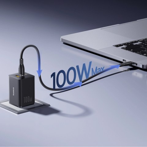 Ładowarka sieciowa USB-A USB-C EnerFill FE11 100W - czarna BASEUS