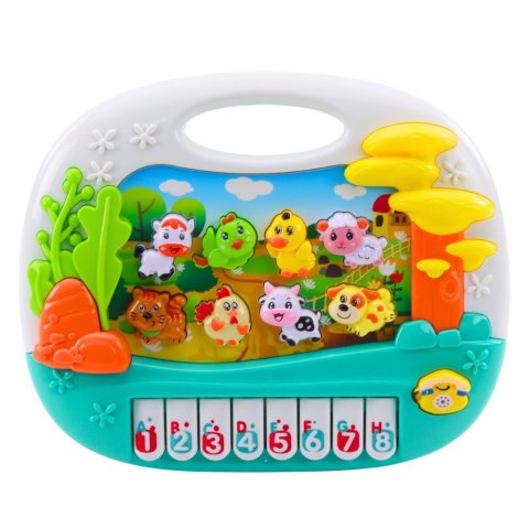 Pianinko Edukacyjne Interaktywne Dla Malucha Odgłosy Zwierząt LEAN Toys