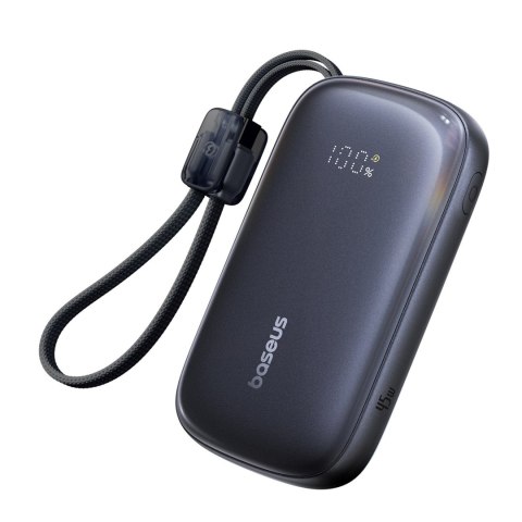 Powerbank 20000mAh 45W z wyświetlaczem kablem EnerFill FC21 Qpow 3 Ultra - czarny BASEUS