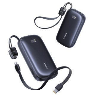 Powerbank 20000mAh 45W z wyświetlaczem kablem EnerFill FC21 Qpow 3 Ultra - czarny BASEUS