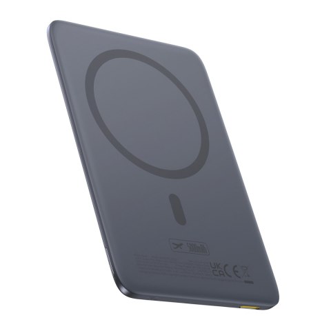 Powerbank ultra cienki 5000mAh 20W MagSafe z kablem USB-C 60W 30cm - szary BASEUS