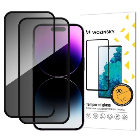 Szkło hartowane prywatyzujące na iPhone 17 Pro Privacy Glass - 2 szt. WOZINSKY