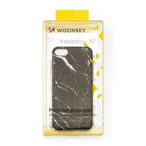 Żelowe etui pokrowiec marmur Samsung Galaxy A42 5G Marble czarny WOZINSKY