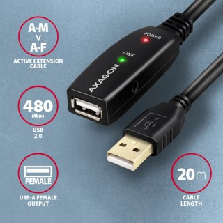 ADR-220 USB 2.0 A-M -> A-F aktywny kabel przedłużacz/wzmacniacz 20m AXAGON