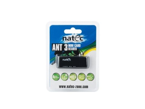 Czytnik kart pamięci ANT 3 Mini (SDHC/MMC/M2/Micro SD) Black Natec