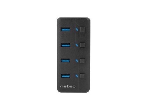 Hub USB 4 porty Mantis 2 USB 3.0 z włącznikiem + zasilacz Natec