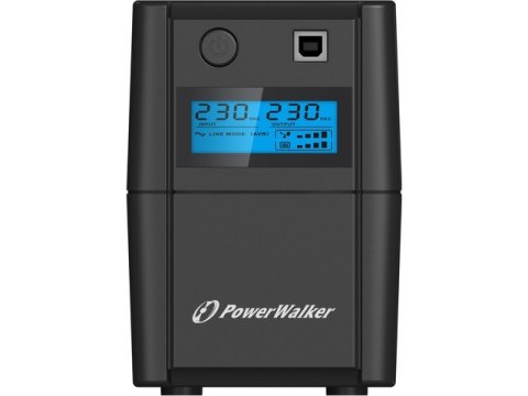 UPS LINE-INTERACTIVE 850VA 2X 230V PL OUT, RJ11 IN/OUT, USB, LCD PowerWalker
