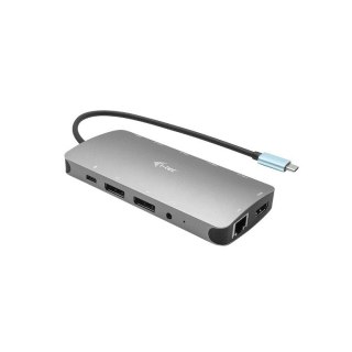 USB-C Metal Nano Stacja Dokująca 3x Display 2x DP 1x HDMI LAN Power Delivery 100 W I-tec