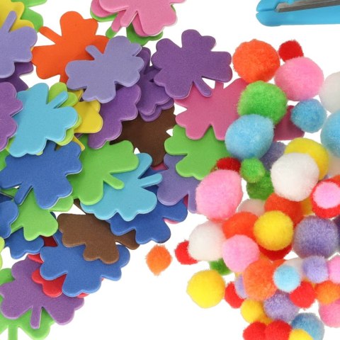 Zestaw kreatywny dla dzieci plastyczny rękodzieło do prac ręcznych XXXL 1200 elementów Kik Sp. z o. o. Sp. k.