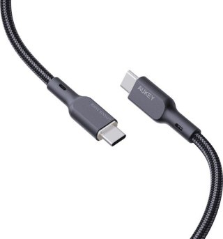 CB-KCC101 kabel USB-C - USB-C 1m 100W PD 5A 20V kevlar + nylonowy oplot AUKEY