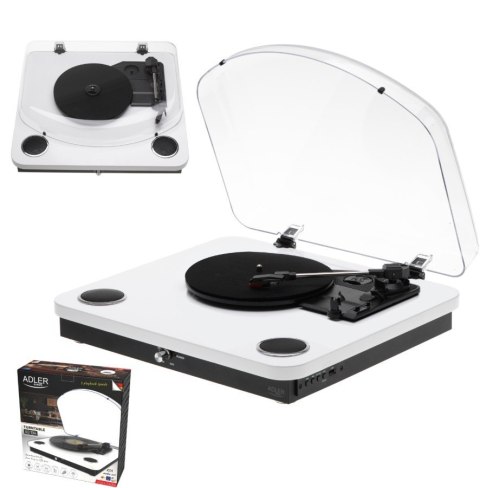 Gramofon AD1914 Biały USB Bluetooth Adler