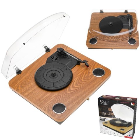 Gramofon AD1914 Wood USB Bluetooth Adler